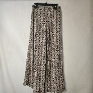 BRANDY MELVILLE Black Beige Palazzo Wide Leg Pant One Size Pink